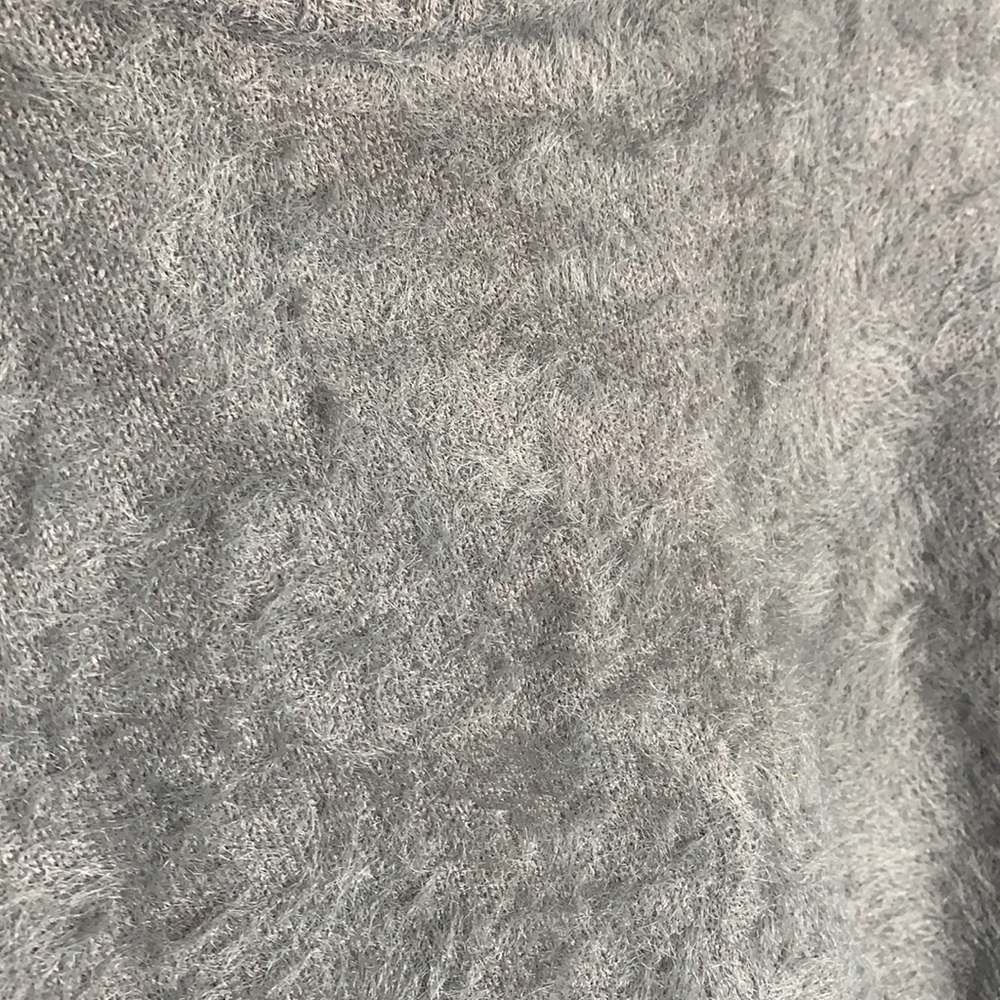 Fuzzy grey Lucky Brand sweater. Like new condition - Picture 2 of 3